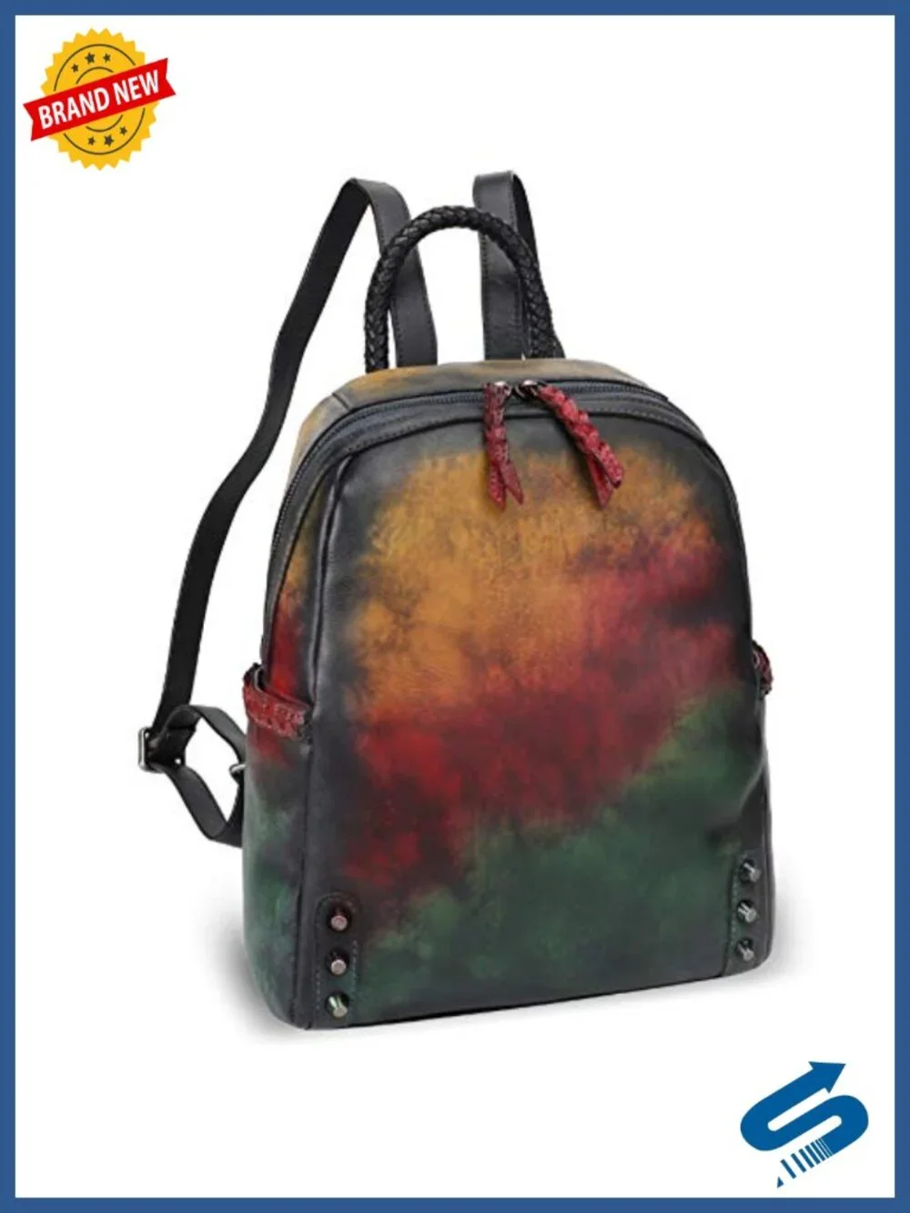 Genuine Leather Vintage Rucksack Women Casual Backpack Handmade Cowhide Daypack